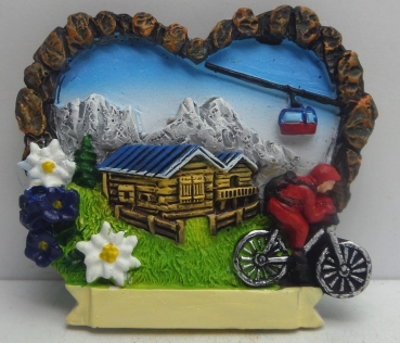 Magnet Sommer Herz Fahrrad 2fach